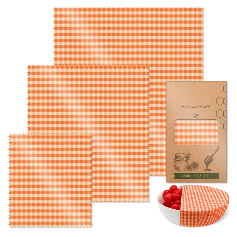 Beeswax Food Wraps - 3-Piece Reusable Set