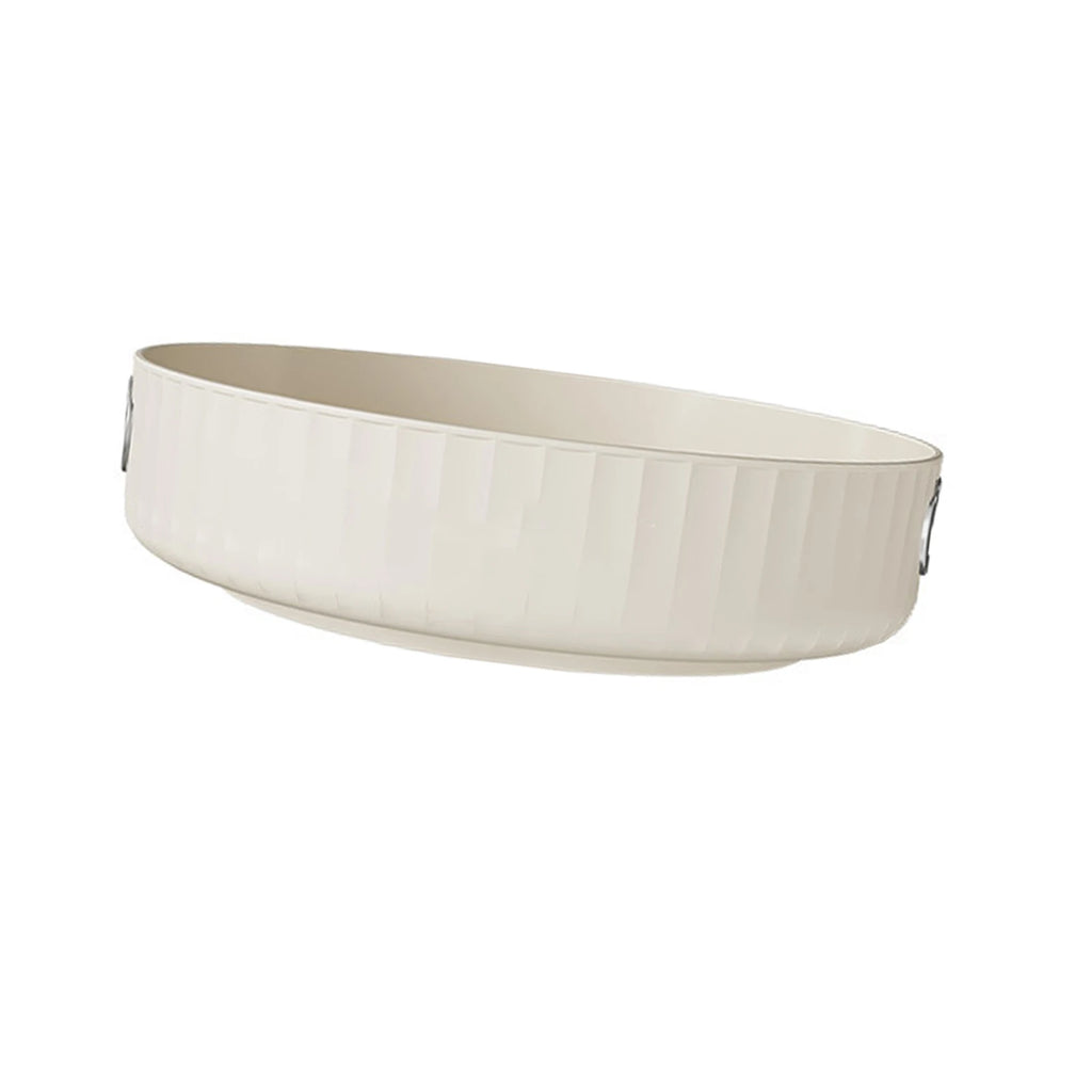 Rotating Storage Tray - Creamy White Countertop Organizer