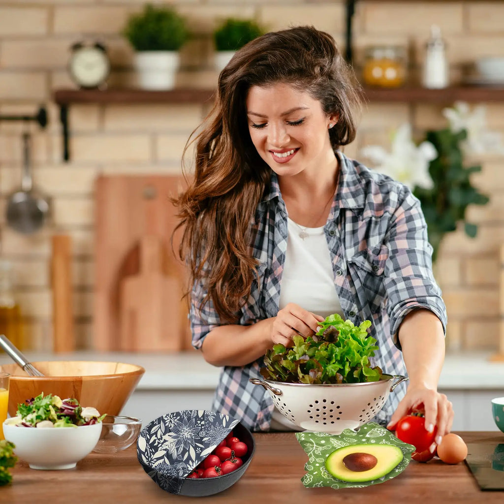 Beeswax Food Wraps - 3-Piece Reusable Set