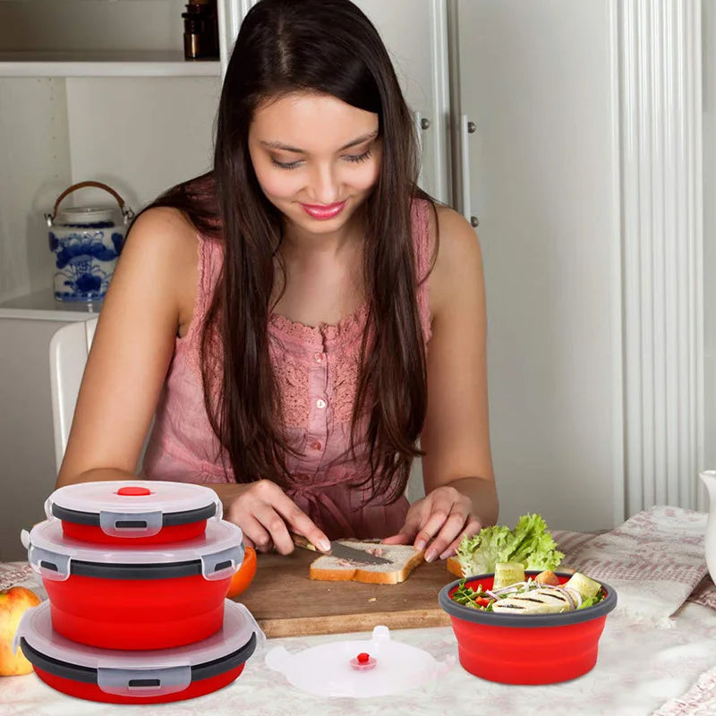 Collapsible Silicone Food Containers