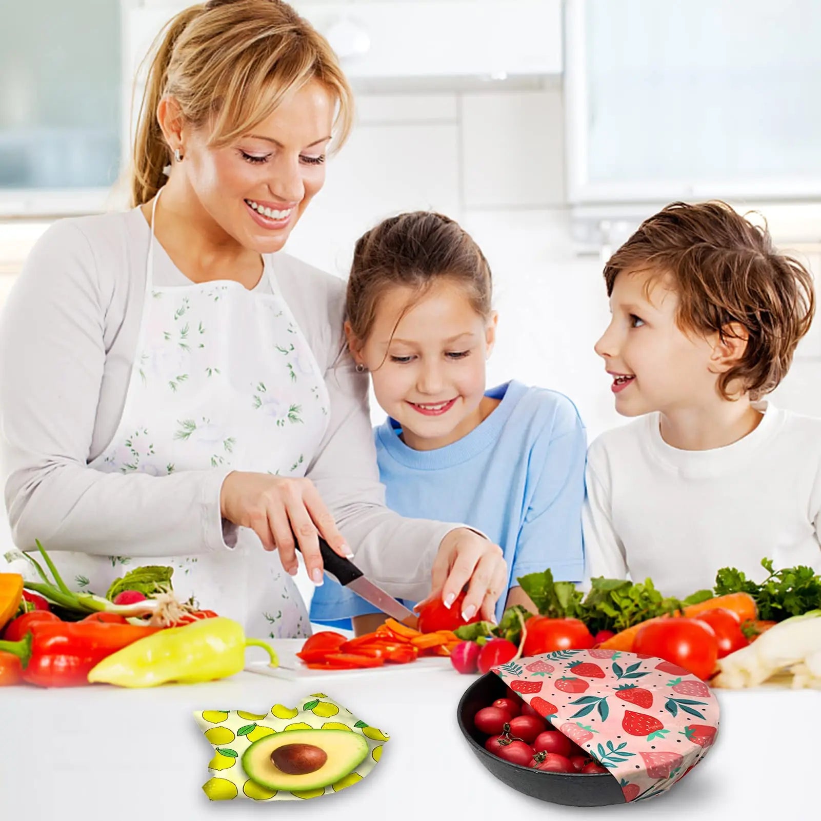 Beeswax Food Wraps - 3-Piece Reusable Set