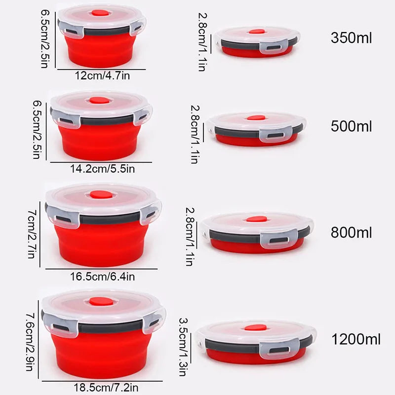 Collapsible Silicone Food Containers