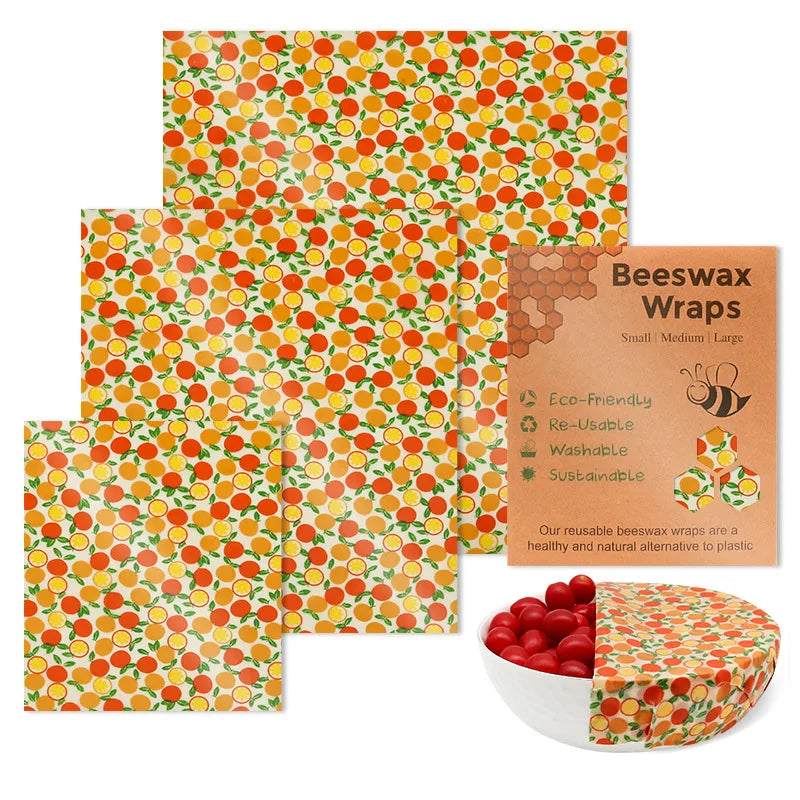 Beeswax Food Wraps - 3-Piece Reusable Set