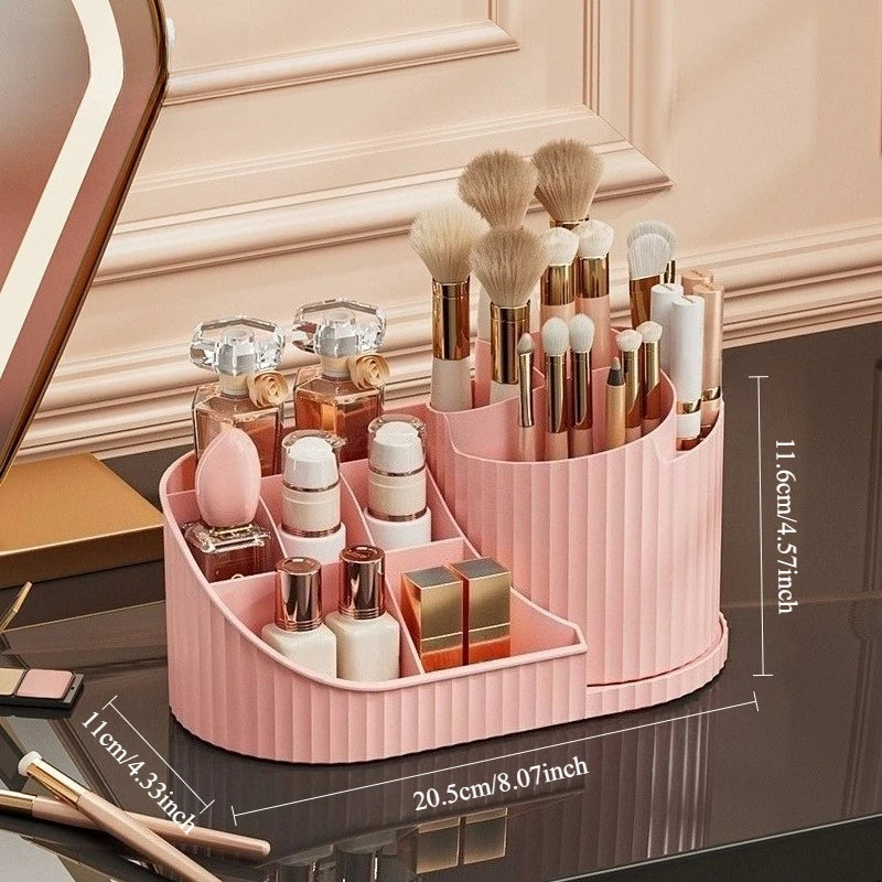 Rotating Makeup Organizer - Dustproof Cosmetic Storage