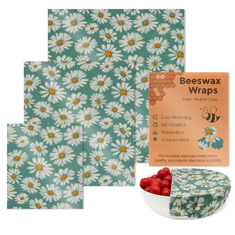 Beeswax Food Wraps - 3-Piece Reusable Set