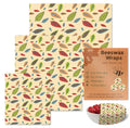 Beeswax Food Wraps - 3-Piece Reusable Set