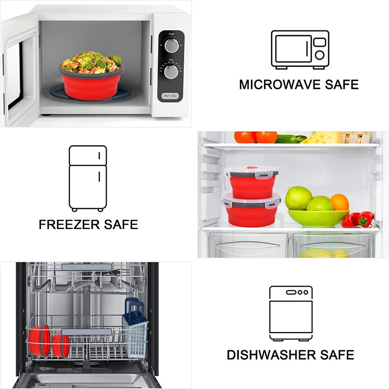 Collapsible Silicone Food Containers